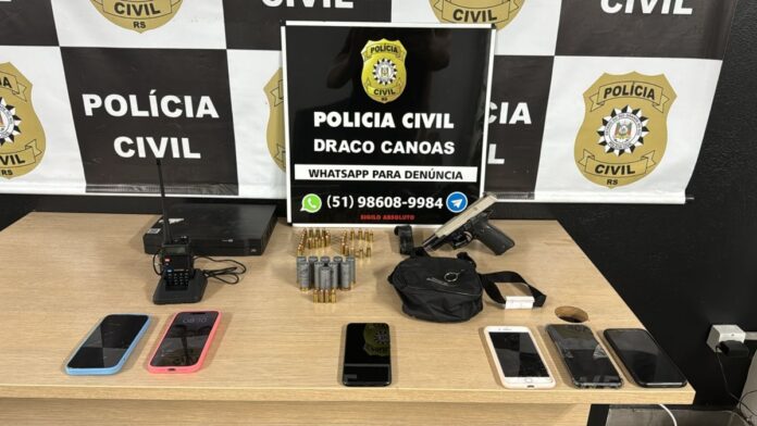 Polícia Civil prende dois criminosos em operação para apreender armas de fogo usadas por facções em Canoas