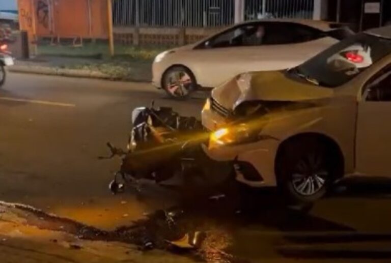 Motociclista fica ferido após acidente com carro em Canoas