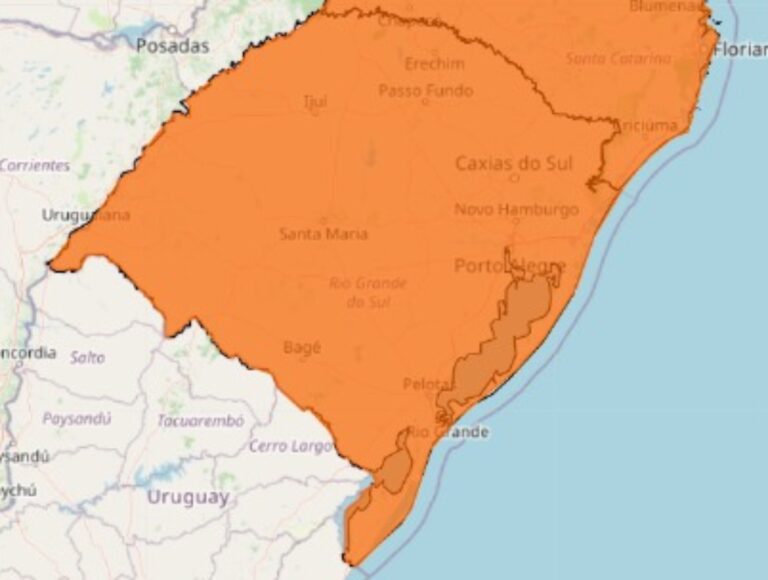 Inmet alerta para temporal com possibilidade de granizo para as próximas horas