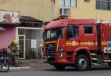 Fogo em açougue mobiliza bombeiros em Canoas