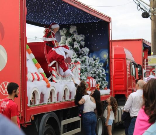 caravana coca-cola cestas enchente