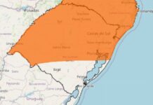 Inmet emite alerta laranja para chuva e ventos de até 100 km/h