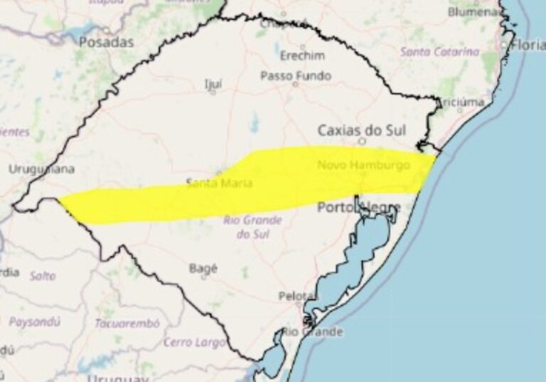 INMET emite alerta de chuva forte para as próximas horas