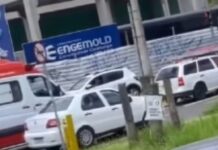 Motociclista fica ferido em acidente com carro em Canoas