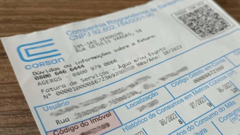conta de água da Corsan