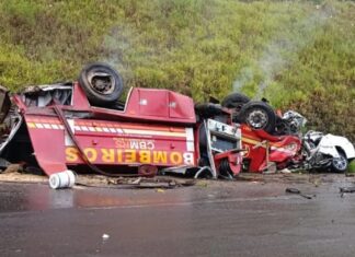 Identificadas todas as vítimas de grave acidente entre caminhão dos bombeiros e carro