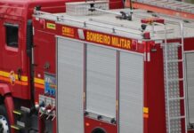 BR-116: bombeiros combatem incêndio em carro em Canoas