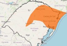 Inmet emite alerta de tempestade com risco de vento forte e granizo