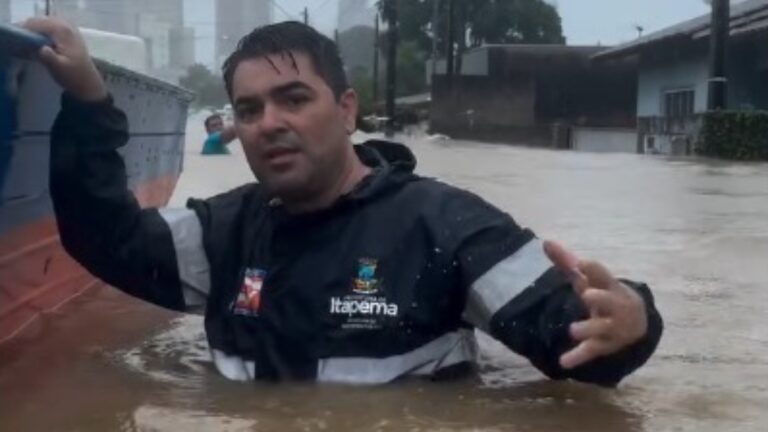 Prefeito de Itapema pede ajuda para socorrer moradores de enchente