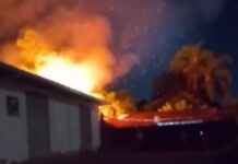 Incêndio atinge residência e mobiliza bombeiros em Nova Santa Rita