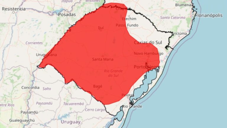 Inmet emite alerta vermelho para onda de calor no RS