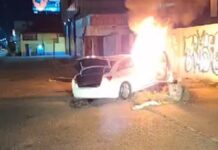 BR-116: criminosos são presos após carro colidir e pegar fogo em Canoas