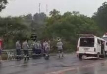 BR-386: Grave acidente com colisão frontal deixa 10 feridos