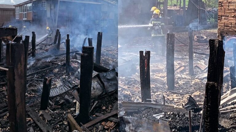 Incêndio destrói quatro casas em Canoas