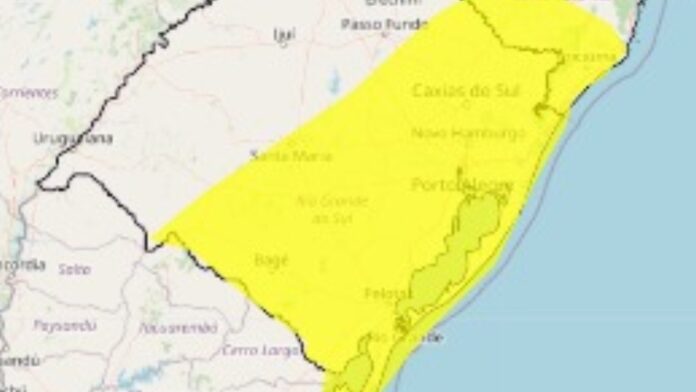 Alerta do INMET: Tempestade pode trazer ventos fortes e granizo