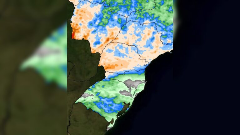 Ciclone extratropical deve provocar temporais e com granizo em quatro estados