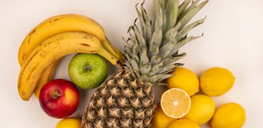 massa muscular frutas