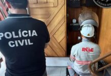 Trio de homens foi preso em flagrante após fazer "gato" na luz na tarde desta quinta-feira (3), em Caxias do Sul.