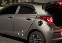 carro destruído tiros brigada militar canoas