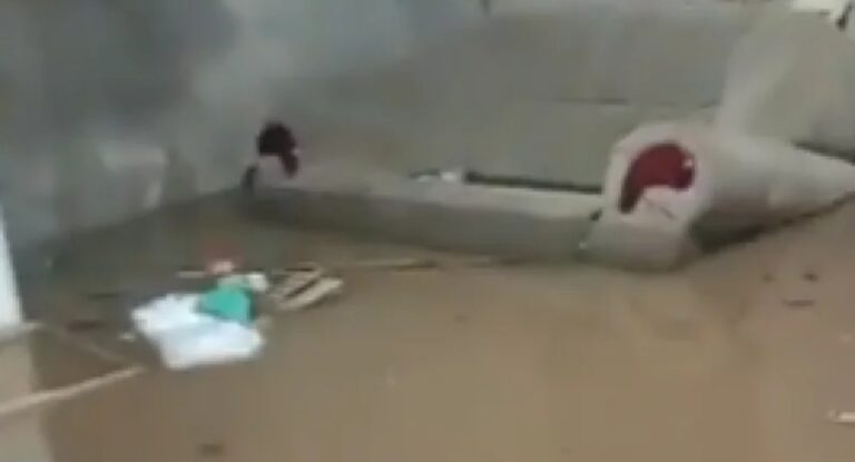 Água invade casas após forte chuva no Rio Grande do Sul