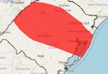 INMET emite alerta vermelho de chuva no Rio Grande do Sul
