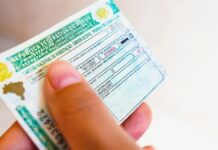 Mão segurando uma CNH; Documento agora pode ser feito de graça