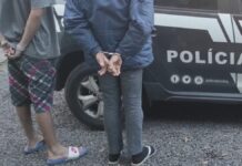 na foto, criminosos presos em Canoas