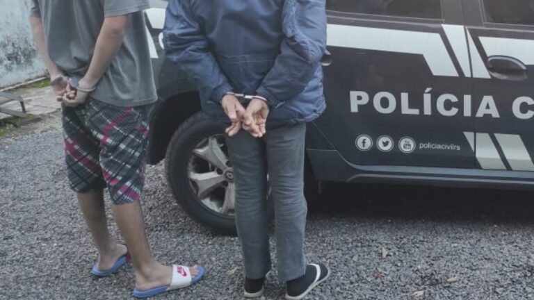 na foto, criminosos presos em Canoas