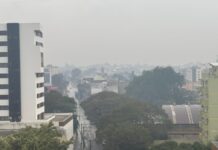 na foto, alerta da defesa civil para chuva em Canoas