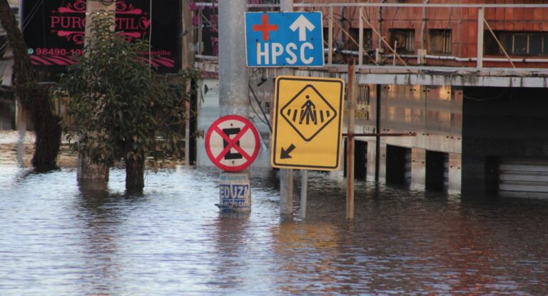Foto da enchente no Rio Grande do Sul que aconteceu em maio de 2024