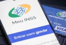 Imagem do aplicativo Meu INSS em um celular