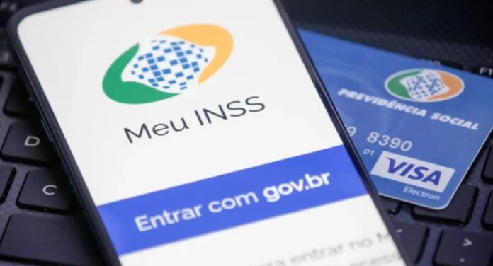Imagem do aplicativo Meu INSS em um celular