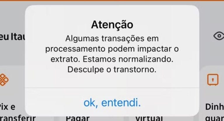 itaú pix fora do ar