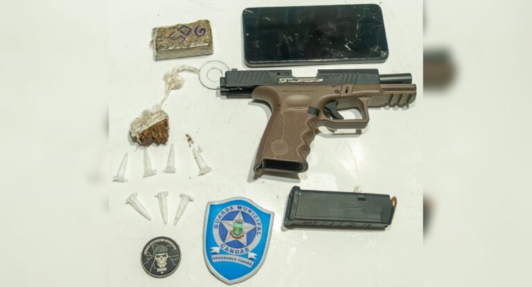 Prisão em Canoas: GM flagra homem com arma restrita