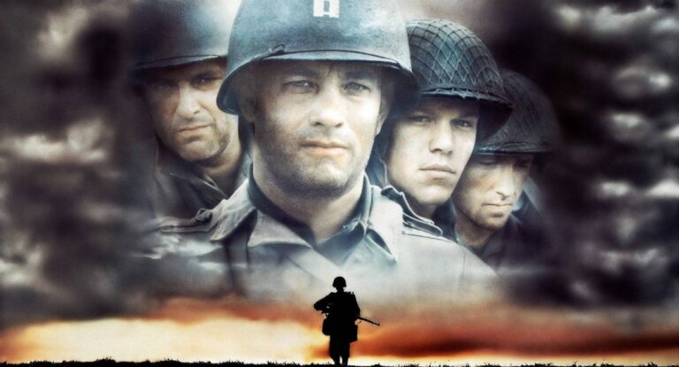 foto mostra poster do filme O resgate do soldado Ryan, que estreou em 24 de julho de 1998