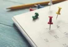 Imagem de calendário; 9 de julho é feriado? Saiba na reportagem
