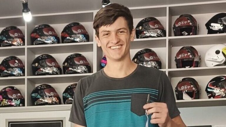 na foto, jovem que morreu em acidente na BR-386 em Lajeado