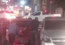Na foto, o carro que se envolveu em acidente em Canoas
