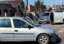 na foto, acidente em Canoas
