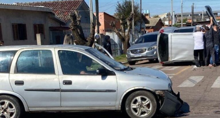 na foto, acidente em Canoas