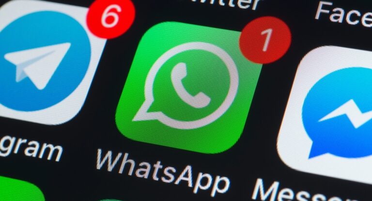 Whatsapp app em um celular