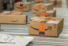 Na foto, mostra mercadorias da amazon