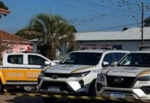 Foto da ocorrência onde uma criança morreu durante um ataque em uma escola de Estação, Rio Grande do Sul