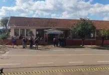 na foto, escola de estação que sofreu ataque