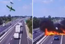 imagem de vídeo mostra queda de avião na itália