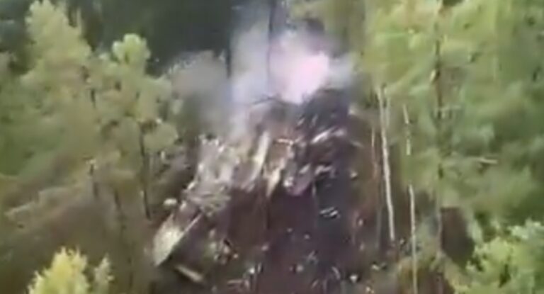 imagem mostra avião que caiu na rússia