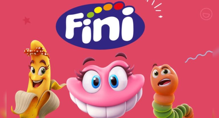 Foto mostra logomarca das balas fini