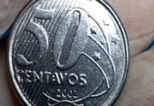 moeda de 50 centavos alvo de alerta do banco central
