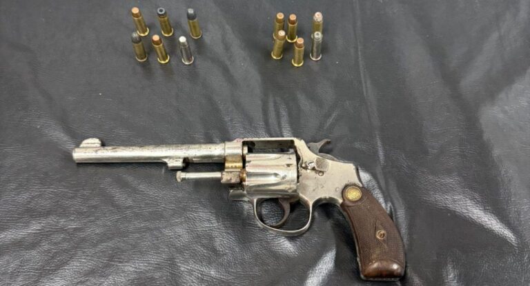 na foto, arma apreendida pela Brigada Militar em Canoas