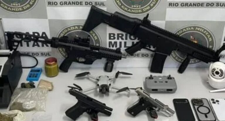 Brigada Militar prende quadrilha com submetralhadora